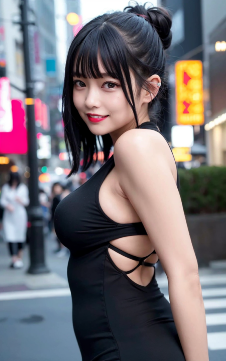 AIグラビア写真　セクシー　エロ画像　巨乳　女の子　お尻　shibuya shinjuku japan kawaii moe