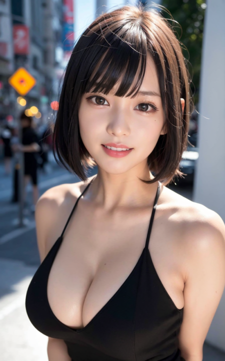 AIグラビア写真　セクシー　エロ画像　巨乳　女の子　お尻　shibuya shinjuku japan kawaii moe